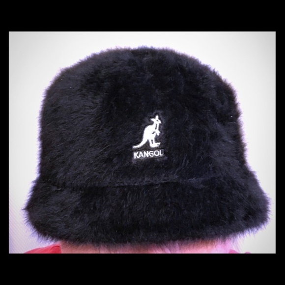 fuzzy kangol bucket hat